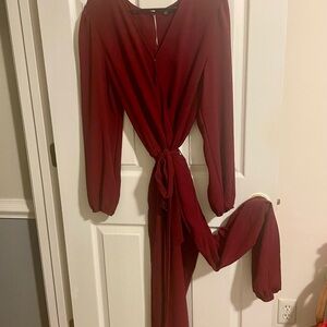 Elegant Burgundy Jumpsuit